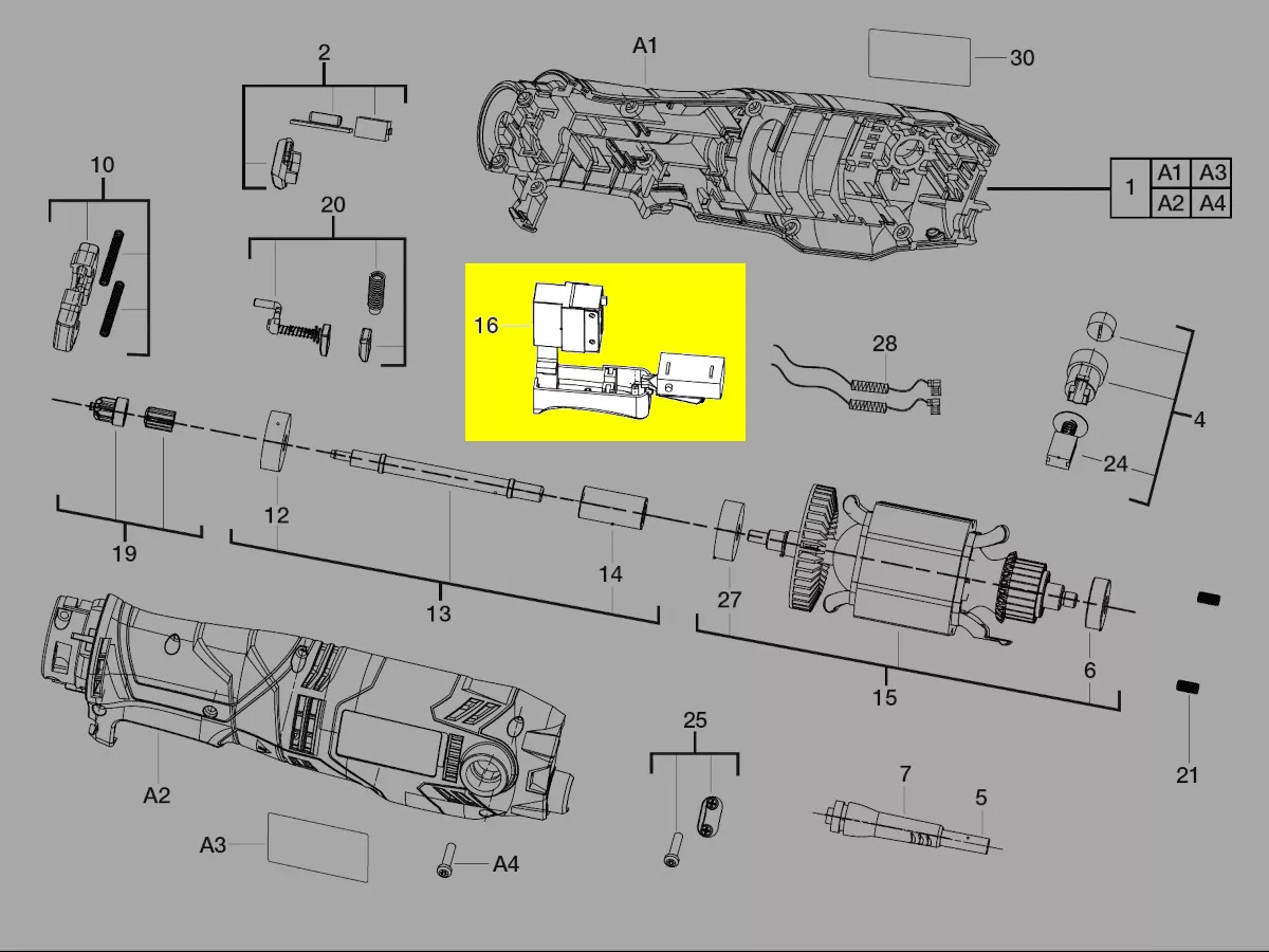 interrupteur variateur électronique réf. 4931435624 AEG